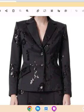 Dee Ocleppo, a beautiful Black Sequin Blazer